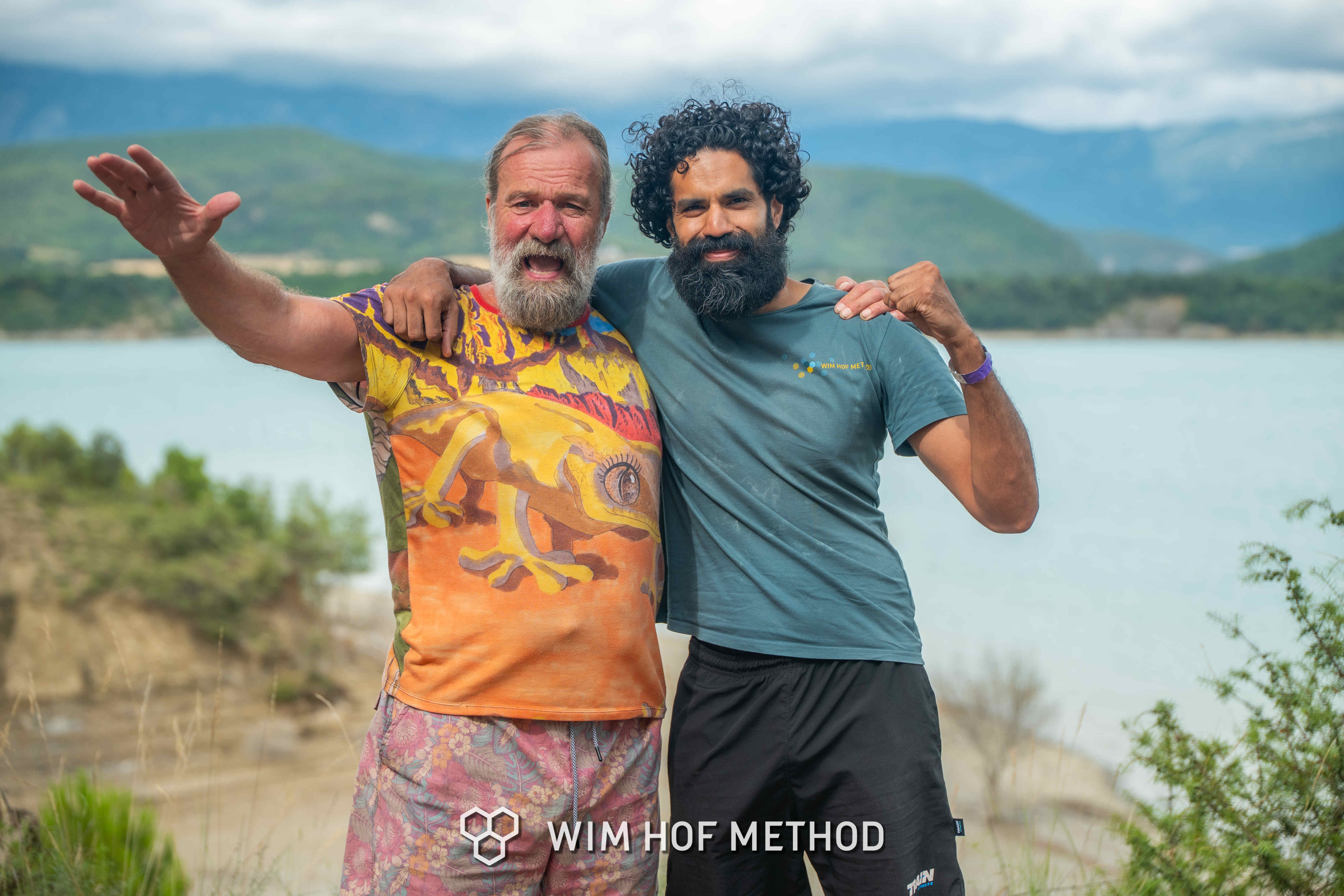 Faisal Amin leading a Wim Hof Method session